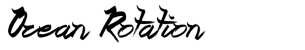 Ocean Rotation font preview